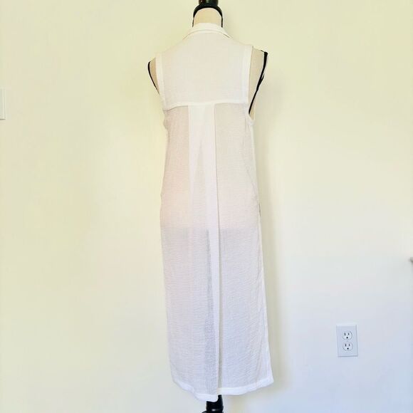 Helmut Lang Swift Sleeveless Tunic – Optic White Button-Down, Size S - Picture 7 of 11